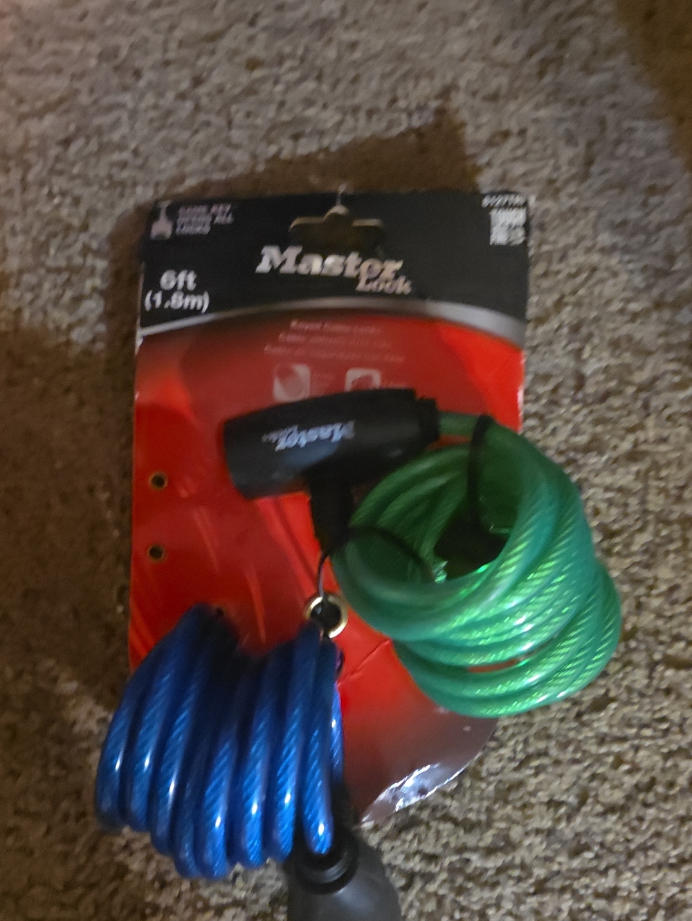 Kids Cable Lock - Green and Blue